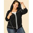 thumbnail image 2 of GRACE & GRANDEUR Women's Plus Size Zip Front Long Sleeve Pocket Hoodies, 2 of 6
