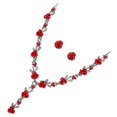 thumbnail image 3 of Here's an elegant and professional product description for your **Elegant Red Rose Pendant Necklace and Earrings Set**:\n\n \n\n**Elegant Red Rose, 3 of 5