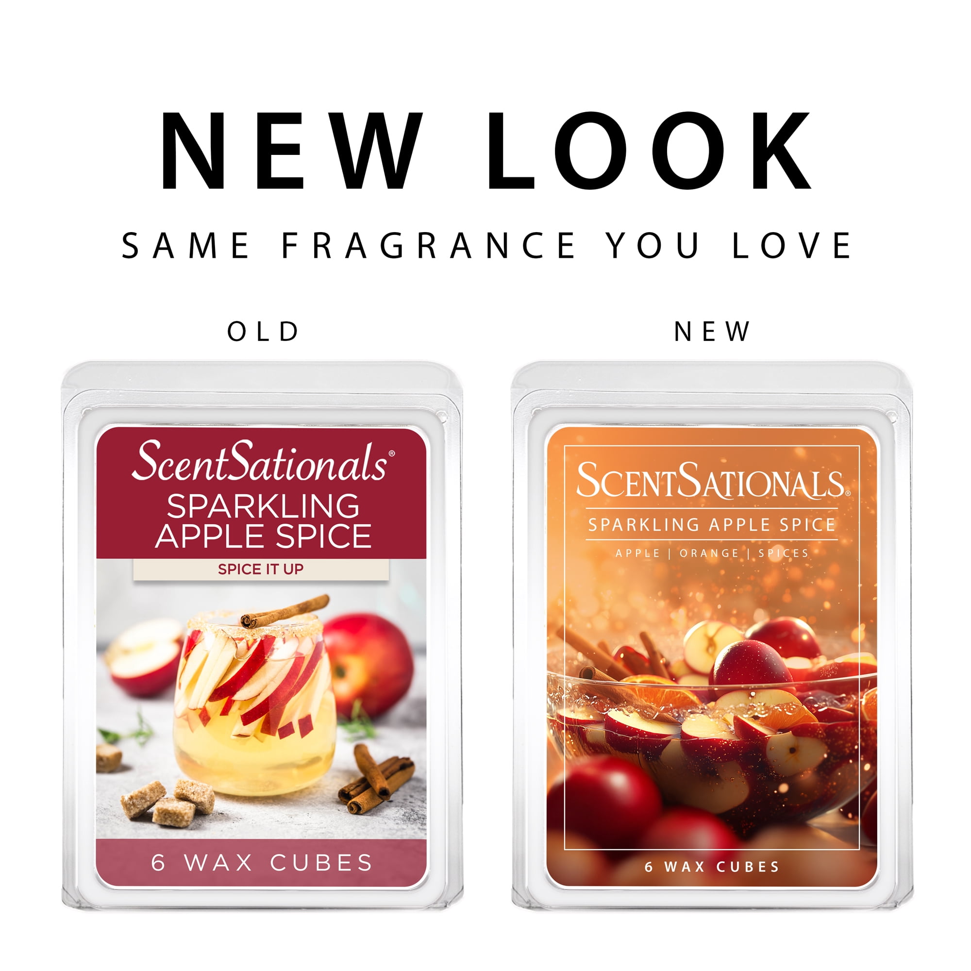 (5 pack) Sparkling Apple Spice Scented Wax Melts, ScentSationals, 2.5 oz