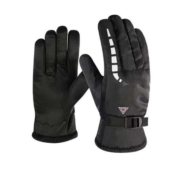 Guardurnaity 2 uds guantes cálidos mujeres estilo Simple cepillado guante de moda a prueba de sudor mitones impermeables motocicletas bicicletas guantes y mitones Rojo