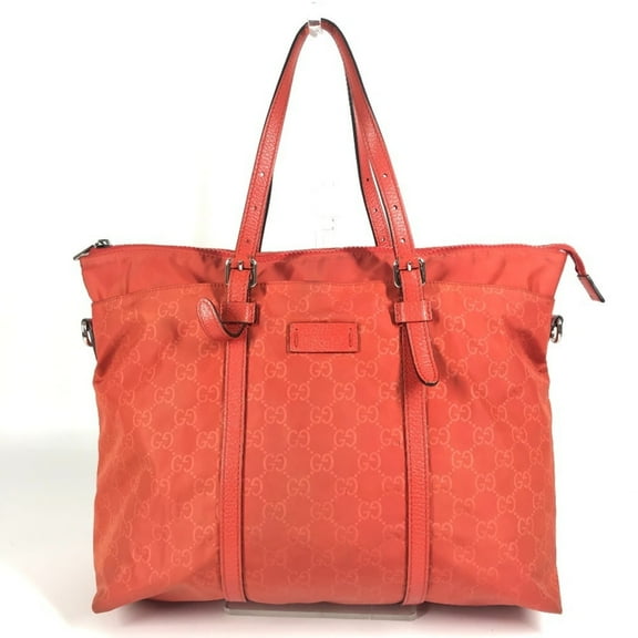 Pre-Owned GUCCI 387067 GG Logo Tote Bag, Handbag, Shoulder Nylon, Men's/Women's,... (Good)
