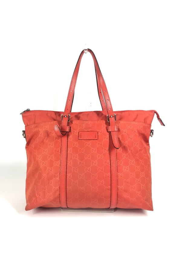 Pre-Owned GUCCI 387067 GG Logo Tote Bag, Handbag, Shoulder Nylon, Men's/Women's,... (Good)