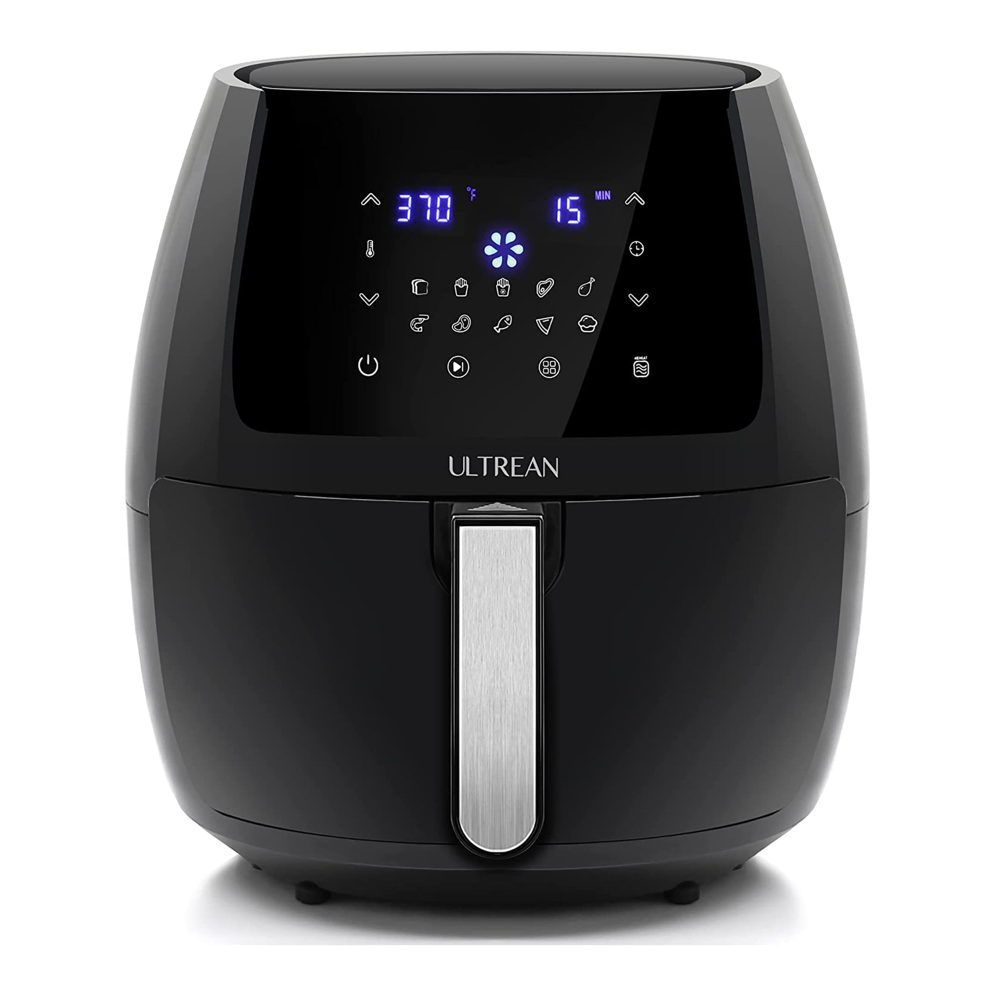 ZENY Burgundy 7-in-1 Touch Screen Control Electric Air Fryer 1500W 7 Presets 3.7QT W/Recipes & CookBook 