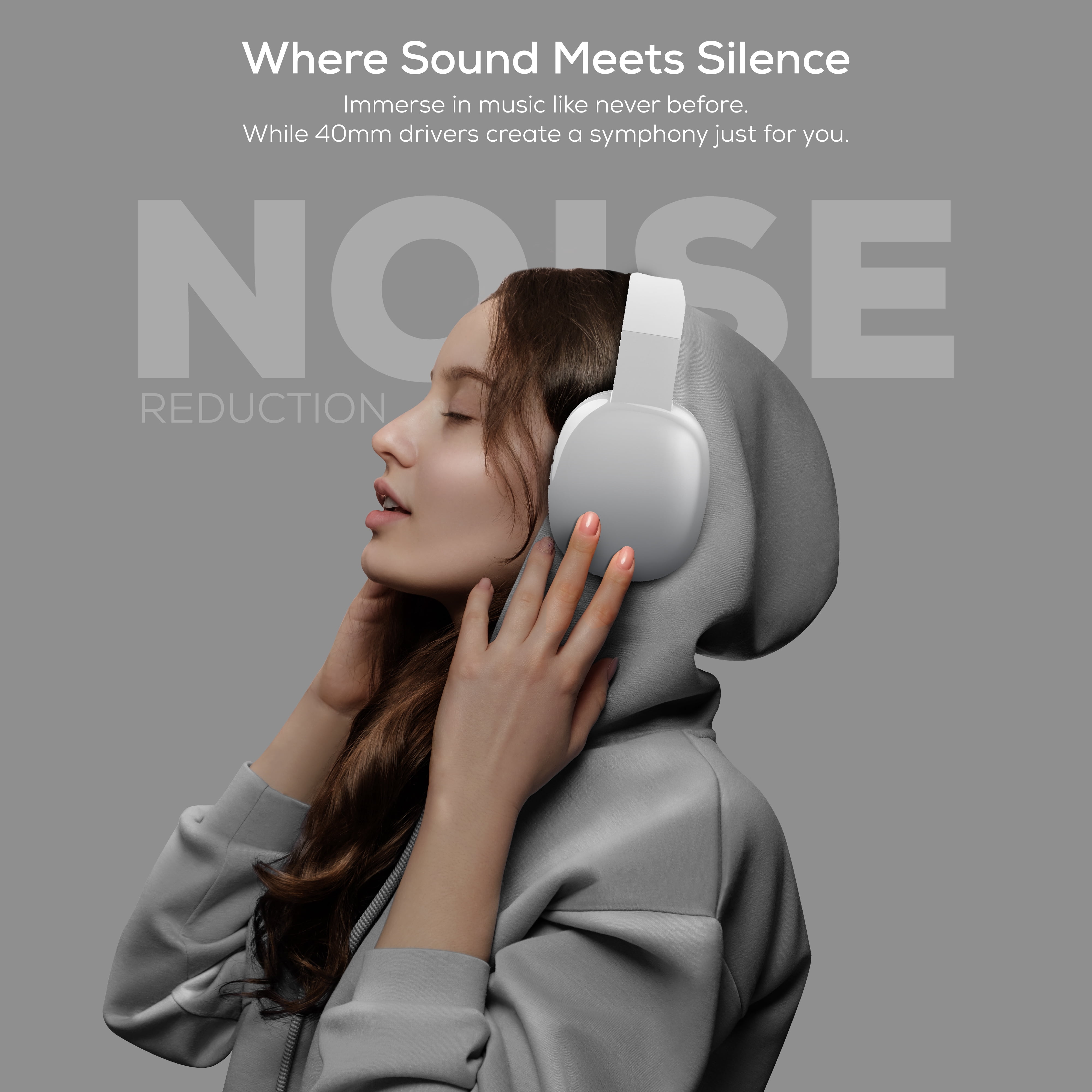 Gabba Goods Wireless Over Ear Bluetooth Headphones with Microphone - Wireless Headset -Noise Reduction - Bluetooth , Wired ,Built in Micro SD For Travel , Home, Work TV ,PC ,Gaming ,Cellphone (Silver)