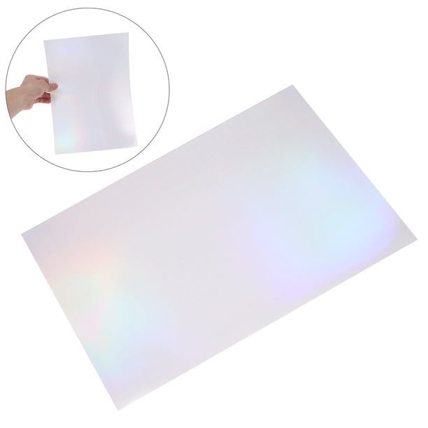 unbranded Papel Autoadhesivo Holográfico Transparente Para Scrapbooking Y Protección De Fotos En Proyectos DIY