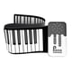 thumbnail image 2 of Teclado electrónico plegable recargable de 49 teclas para principiantes y niños que viajan. Blanco, 2 of 9
