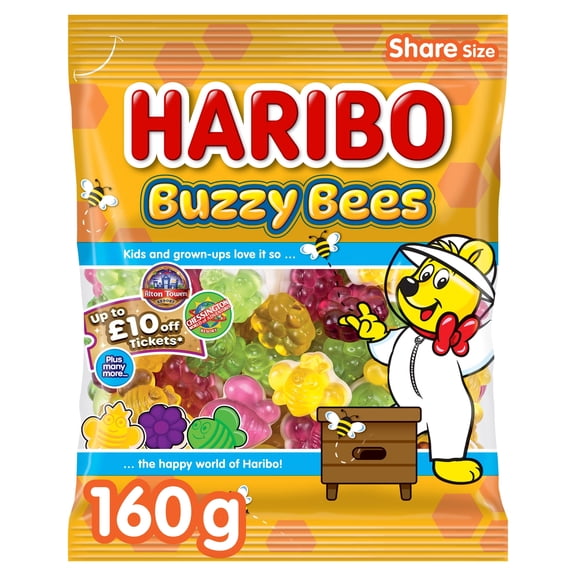HARIBO Buzzy Bees Sweets Share Bag 160g, Imported from Britain