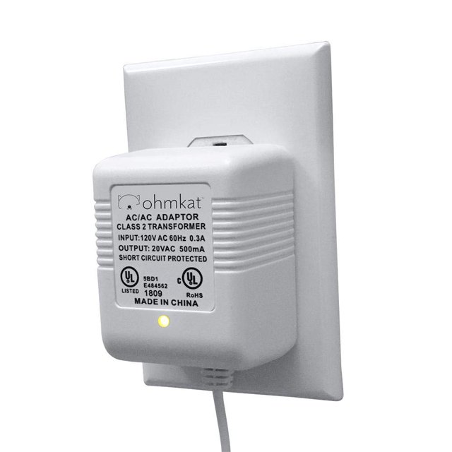 OhmKat Video Doorbell Power Supply - Compatible with Eufy Video Doorbell - No Existing Wiring Required - Transformer, Adapter, Power Kit & Supply All In One (White)