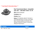 thumbnail image 2 of Rear Transmission Mount - Compatible with 1987 - 1988 GMC V3500 7.4L V8, 2 of 2