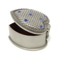 thumbnail image 4 of Supreme Housewares Vintage Heart with Blue Crystal Glass Pewter Hinged Jewelry Trinket Box with Magnetic Closure, 4 of 4