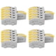 thumbnail image 2 of Conector rápido SPL de 20 piezas, 1 en 5 salidas, divisor PushType, Terminal de cable de Material de cobre y PC (amarillo) VoborMX herramienta, 2 of 8