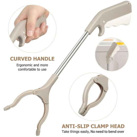 YEAHIBABY Durable Stainless Steel Grabber Clamp Tool Assorted Colors for Outdoor Trash Pickup