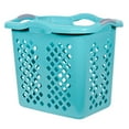 Home Logic 2 Bushel Plastic Lamper Laundry Basket with Silver Handles