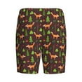 thumbnail image 4 of Picia Fox In Forest Pajama Shorts for Men, Men's Pajama Bottoms, Sleepwear,Short Pajama Pants-XX-Large, 4 of 9