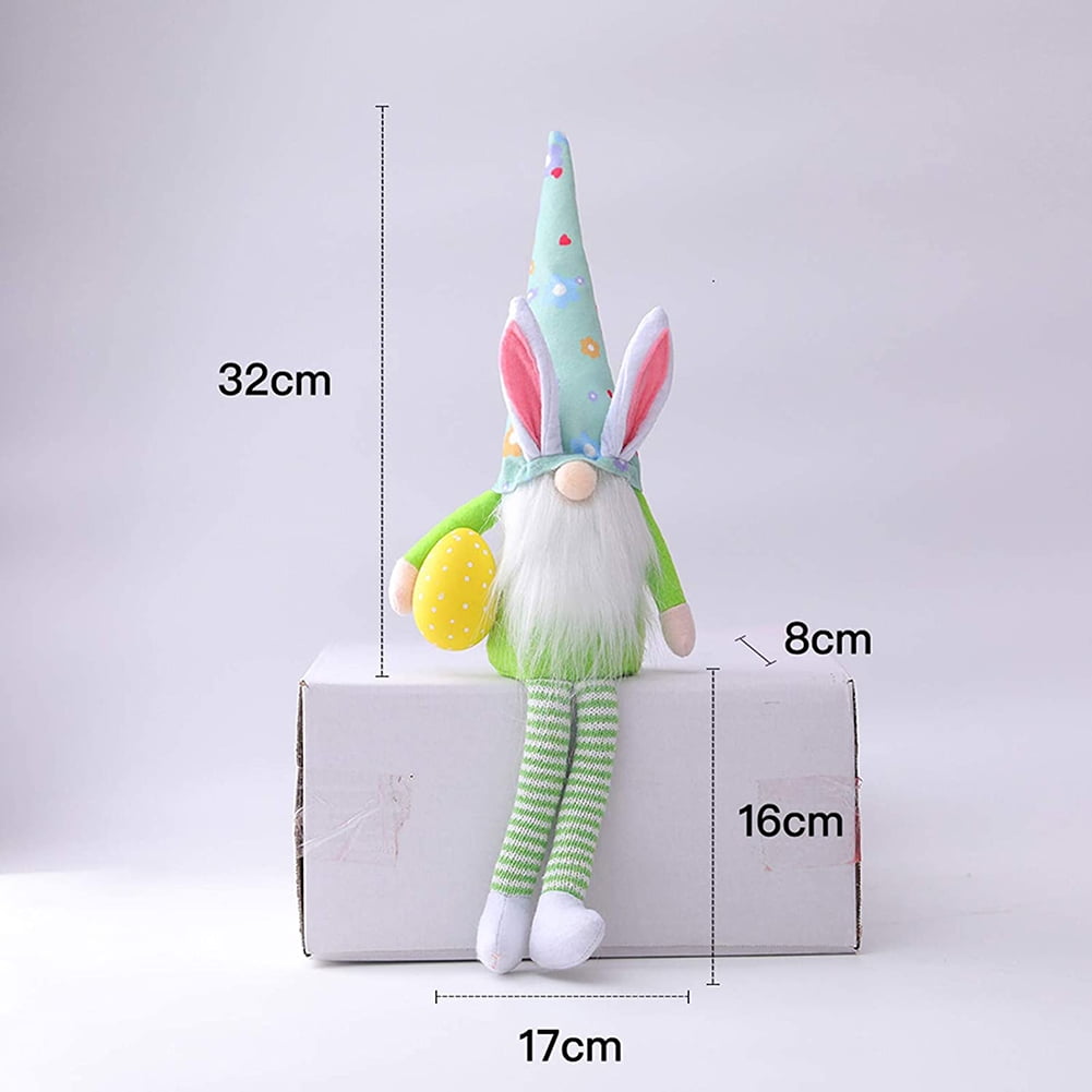 Kepooman 2 Pack Long Leg Plush Elderly Bunny Gnome Doll for Holiday Decor Gifts, Green + Pink Kepooman 2 Pack Long Leg Plush Elderly Bunny Gnome Doll for Holiday Decor Gifts, Green + Pink