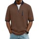 thumbnail image 2 of Camiseta Casual de Manga Corta con Cuello Tripulado 100% de Poliéster Lavable a la Máquina de Manga Larga Camisetas de Trabajo Al Aire Libre de Color Sólido para Hombres, 2 of 7