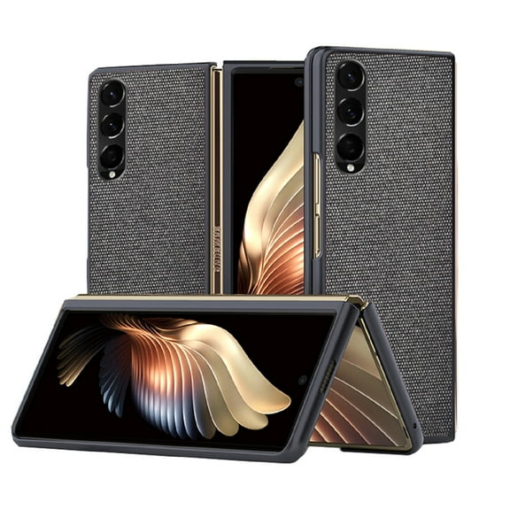 Slim Case for Samsung Galaxy Z Fold 3 7.6 Inch, Sand Pattern Stylish Lightweight Soft TPU Bumper Shockproof Drop Resistant Anti-Fingerprints Phone Cover for Samsung Galaxy Z Fold 3,Black