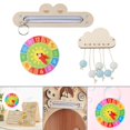 thumbnail image 1 of Busy Board Material,Busy Board Accessories Montessori Cognition Toy,Montessori Busy board Accessory Travel Toys,Busy Board Material Sensory Board Frog Zipper and Clouds and Solar Round Clock Salvador Material de tablero ocupado, 1 of 10