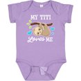 thumbnail image 3 of Inktastic My Titi Loves Me with Sloth and Hearts Boys or Girls Baby Bodysuit, 3 of 5