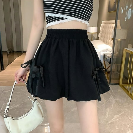 Women Casual Shorts Bow Tie Short Skirt Fashion Cute Bloomers