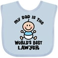 thumbnail image 3 of Inktastic Dad is Worlds Best Lawyer Boys Baby Bib, 3 of 4