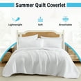 thumbnail image 2 of THD Winston - 3 Piece Full Queen Size Quilt Set, Lightweight Queen Bedspread Coverlet Set (Full/Queen, White), 2 of 7