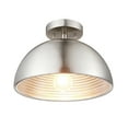 thumbnail image 4 of Globe Electric Rachelle 1-Light Brushed Nickel Flush Mount Ceiling Light with Ribbed Interior, 69995, 4 of 7