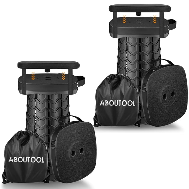 Taburete aboutool, plegable, plegable, 46 cm, altura ajustable