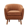thumbnail image 3 of Pemberly Row Contemporary Fabric Upholstered Accent Chair in Rust, 3 of 8