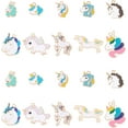 thumbnail image 2 of 40Pcs 10 Styles Unicorn Charms Alloy Enamel Pendants Assorted Gold Plated Unicorn Charm Accessory for DIY Jewelry Making, 2 of 7