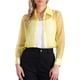 thumbnail image 1 of CAMISA DE MANGA LARGA TRANSPARENTE CON CUELLO PUNTA Y BOTONES PARA MUJERES INSPIRE CHIC TALLA XS AMARILLO CLARO, 1 of 6