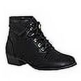 thumbnail image 3 of TOP Moda EC89 Bottines à Talon Bas Épais à Lacets pour Femmes (7.5, Noir), 3 of 4