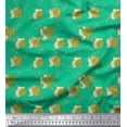 thumbnail image 1 of Soimoi Green Rayon Fabric Sea Plant & Cactus Tree Print Fabric by Yard 56 Inch Wide, 1 of 5