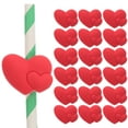 thumbnail image 1 of KAKOWELY 30 pajitas decorativas con forma de corazón de dibujos animados para beber en verano, para fiestas., 1 of 4