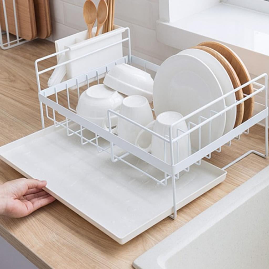 Kitchen Craft MasterClass Rustproof dish rack for dishes dish rack dishwasher stand for plates dishes cutlery with drip tray stainless steel 44.4 x 33.8 x 19.4 cm silver Walmart