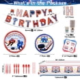 thumbnail image 2 of Hockey Party Supplies - Ice Hockey Birthday Party Set Including Plates, Cups, Napkins, Tableware, Tablecloth, Banner for Kid's Hockey Fans Birthday Gameday - Serves 20, 2 of 7