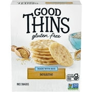 Good Thins Sesame Rice Snacks Gluten Free Crackers, 3.5 oz