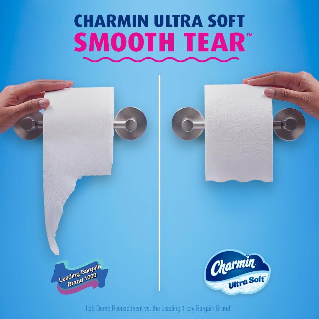 Papier hygiénique Charmin Ultra Soft, 4 rouleaux Méga par rouleau