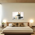 thumbnail image 3 of ZHONGYUTONG Zen Canvas Wall Art Lotus Flowers Stones Butterfly Pictures Prints Spa Decor (12"x18"), 3 of 6