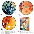 thumbnail image 3 of Designart "Microscopic Fantasia in Colorful Ink River III" Abstract Framed Wall Art - Modern Blue Abstract Shapes Entryway Framed Wall Art, 3 of 6