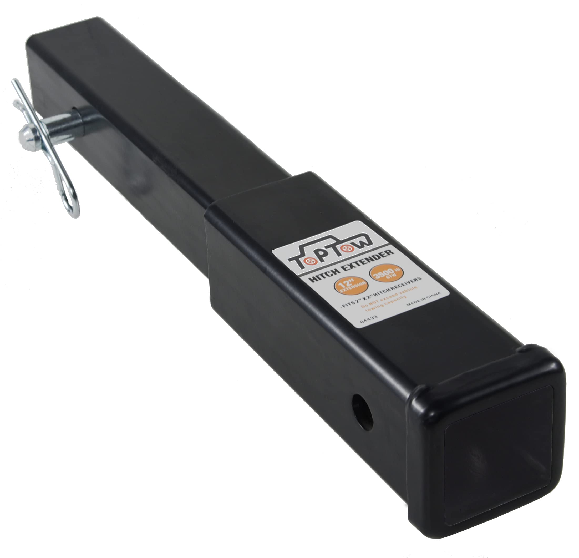 TOPTOW Trailer Hitch Extender, 12 in Extension Length, 2 X 2 Receiver