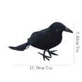 thumbnail image 4 of 6 Pack Halloween Realistic Black Crow Decorations Lifelike Feathered Ravens with Clips Party Props for Fence Tree Pumpkin Indoor Outdoor Decor, 4 of 7