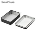 thumbnail image 3 of Uxcell Metal Tin Box, 3.43" x 2.36" x 0.71" Tinplate Storage Containers with Clear Lids, Black, 3 of 5