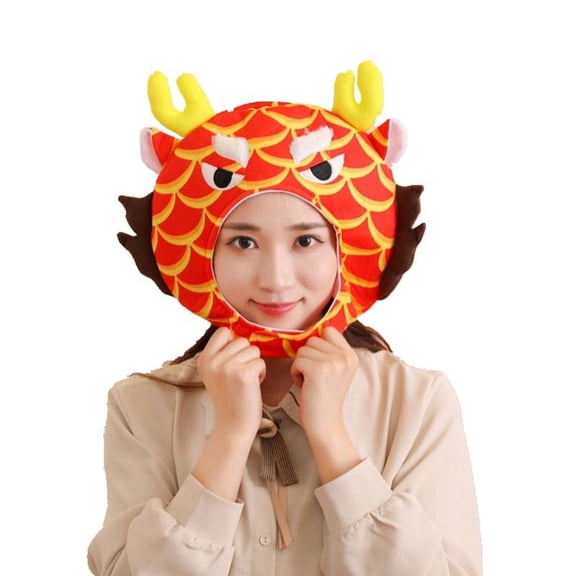3D Dragon Hat Chinese New Year Headgear Hat Kids Festive Hat Stage Props