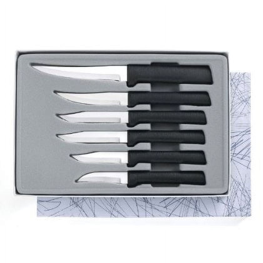 Rada Cutlery 6-Piece All-Star Paring Knife Gift Set, Black Handles