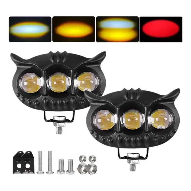 Faros Auxiliares Led Para Moto Y Carro 4 Modos Y Roja Lcam