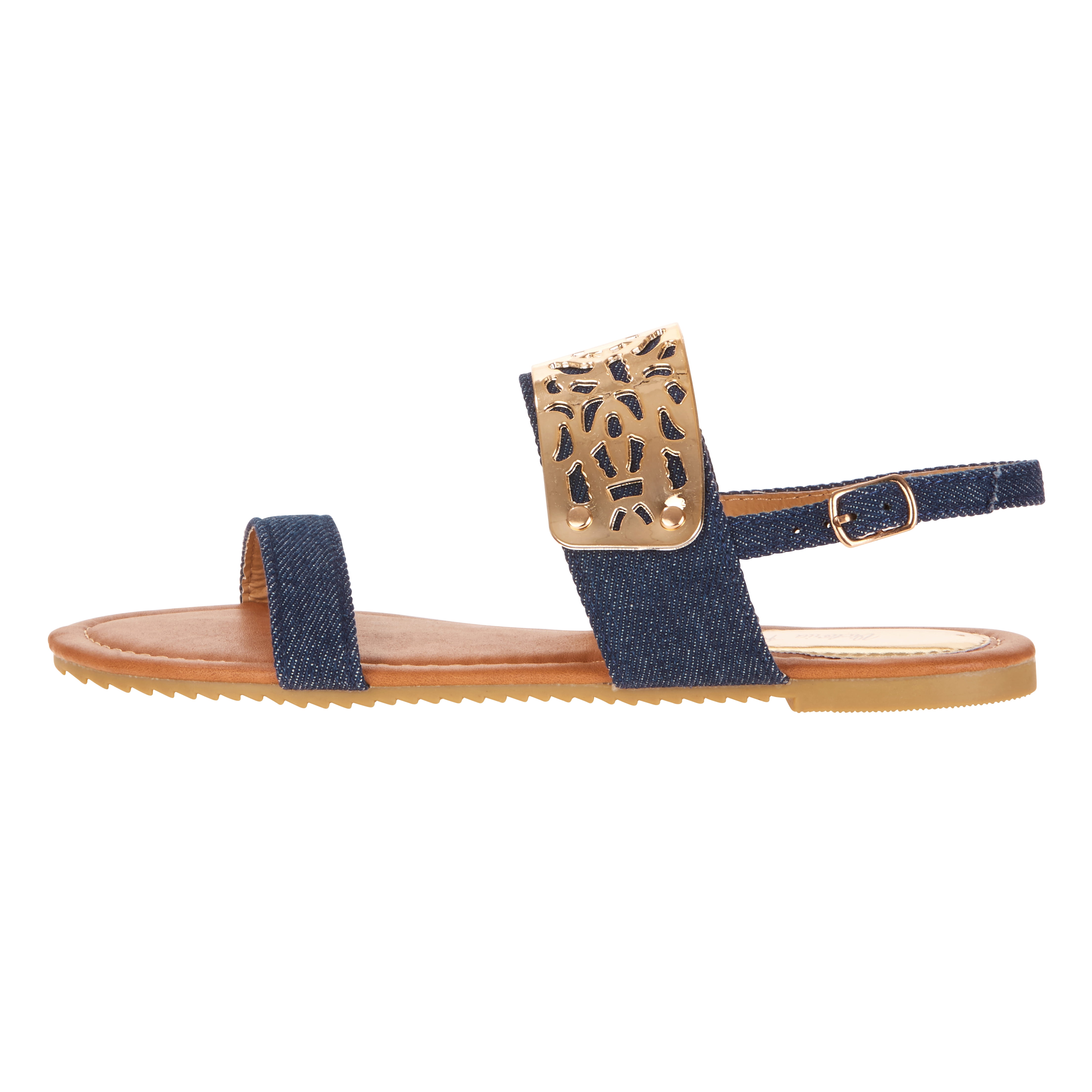 Victoria K Women's Gold Cuff Fashion Sandals