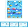 thumbnail image 2 of Toddler Blankets for Boys, Kids Fleece Throw Blanket with Car Airplane Construction Truck Yacht Pattern for Daycare/Nap/Travel - 40x50 Inches (Vehicles), 2 of 6