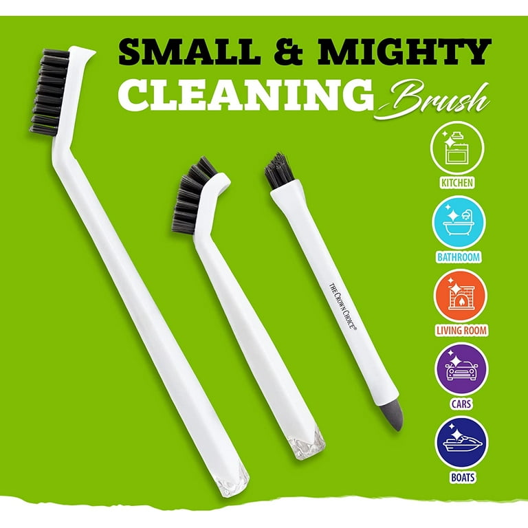 Grout Cleaner Brush with Stiff Angled Bristles and 3-in-1 Grout Cleaning  Brush Supplies to Deep Clean Tile Lines, Detail Kitchen, Scrub Bathroom,  Shower - 4Pc Home Detail and Grout Cleaning Brushes 