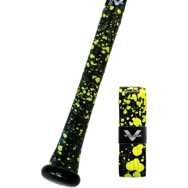 Vulcan Splatter Series 1.75mm Polymer Bat Grip Tape Wrap Optic Yellow